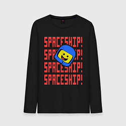 Лонгслив хлопковый мужской Spaceship, цвет: черный