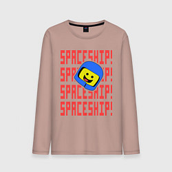 Лонгслив хлопковый мужской Spaceship, цвет: пыльно-розовый