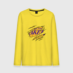 Лонгслив хлопковый мужской Los Angeles Lakers цвета желтый — фото 1