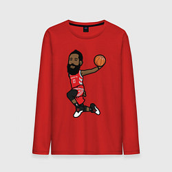 Лонгслив хлопковый мужской James Harden, цвет: красный