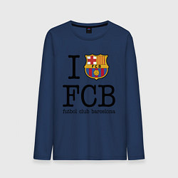Лонгслив хлопковый мужской Barcelona FC, цвет: тёмно-синий