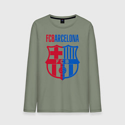 Лонгслив хлопковый мужской Barcelona FC, цвет: авокадо
