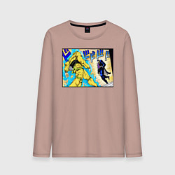 Лонгслив хлопковый мужской Дио идет на забив, цвет: пыльно-розовый