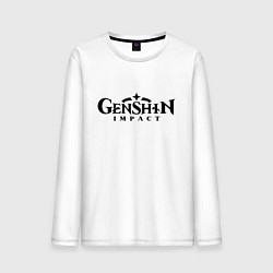 Лонгслив хлопковый мужской Genshin Impact Logo Z цвета белый — фото 1
