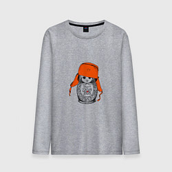 Лонгслив хлопковый мужской Родина Россия, цвет: меланж