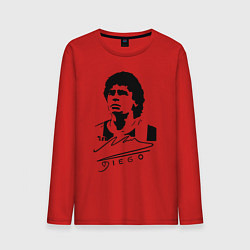 Лонгслив хлопковый мужской Diego Maradona, цвет: красный
