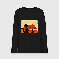 Лонгслив хлопковый мужской Самурай Чамплу Мугэн и Дзин, цвет: черный