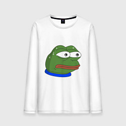 Лонгслив хлопковый мужской Pepe MonkaS, цвет: белый