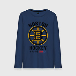 Лонгслив хлопковый мужской BOSTON BRUINS NHL, цвет: тёмно-синий