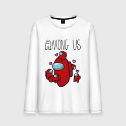 Мужской лонгслив Among Us love baby