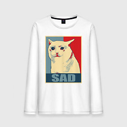 Мужской лонгслив Sad Cat