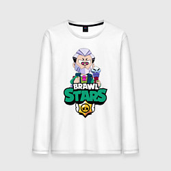 Лонгслив хлопковый мужской Brawl Stars Byron, цвет: белый