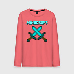 Лонгслив хлопковый мужской Minecraft, цвет: коралловый