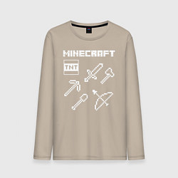 Лонгслив хлопковый мужской Minecraft, цвет: миндальный