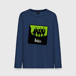 Лонгслив хлопковый мужской Ливерпульская четверка Beatles, цвет: тёмно-синий