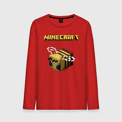 Лонгслив хлопковый мужской Minecraft, цвет: красный