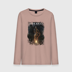 Лонгслив хлопковый мужской Dark Souls Remastered, цвет: пыльно-розовый