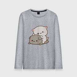 Мужской лонгслив Милые котики