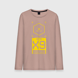 Лонгслив хлопковый мужской ACR X9 Cyberpunk 2077, цвет: пыльно-розовый