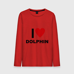 Мужской лонгслив I love Dolphin