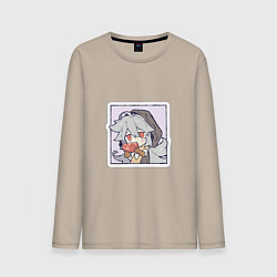 Лонгслив хлопковый мужской Рэйзор, цвет: миндальный