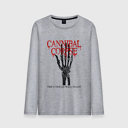 Лонгслив хлопковый мужской Cannibal Corpse Труп Каннибала Z, цвет: меланж