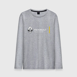 Лонгслив хлопковый мужской Renault Passion for life, цвет: меланж