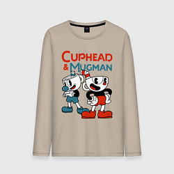 Мужской лонгслив Cuphead & Mugman