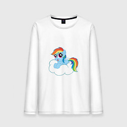 Лонгслив хлопковый мужской My Little Pony Rainbow Dash, цвет: белый