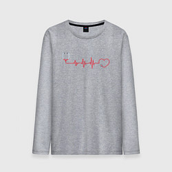 Лонгслив хлопковый мужской Медсестра Стетоскоп Z, цвет: меланж