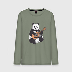 Мужской лонгслив Панда гитарист Panda Guitar