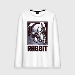 Лонгслив хлопковый мужской Rabbit, цвет: белый