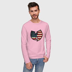 Лонгслив хлопковый мужской Wu-Tang USA, цвет: светло-розовый — фото 2
