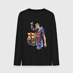 Лонгслив хлопковый мужской Lionel Messi Barcelona Argentina!, цвет: черный