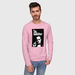 Лонгслив хлопковый мужской Вито Корлеоне, цвет: светло-розовый — фото 2