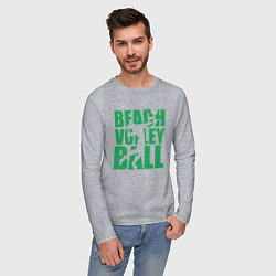 Лонгслив хлопковый мужской Beach Volleyball, цвет: меланж — фото 2