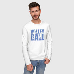 Лонгслив хлопковый мужской Volley Ball, цвет: белый — фото 2