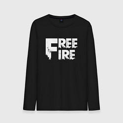 Лонгслив хлопковый мужской FREEFIRE FF WHITE LOGO Z, цвет: черный