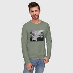 Лонгслив хлопковый мужской Simpsons x Nirvana, цвет: авокадо — фото 2