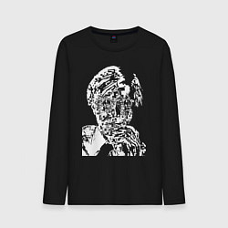 Лонгслив хлопковый мужской Andy Warhol, self-portrait, цвет: черный