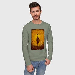 Лонгслив хлопковый мужской FREEMAN HALF-LIFE 2 Z, цвет: авокадо — фото 2