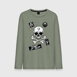 Лонгслив хлопковый мужской Как у КНЯZZя Король и Шут, цвет: авокадо