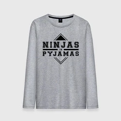 Лонгслив хлопковый мужской Ninjas In Pyjamas, цвет: меланж