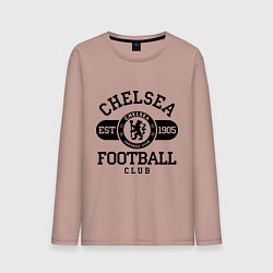 Лонгслив хлопковый мужской Chelsea Football Club, цвет: пыльно-розовый