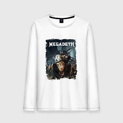 Лонгслив хлопковый мужской Megadeth Poster Z, цвет: белый