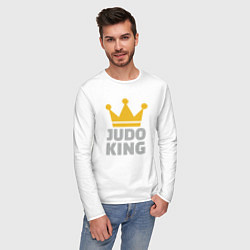 Лонгслив хлопковый мужской Король Дзюдо, цвет: белый — фото 2