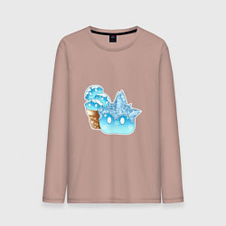 Мужской лонгслив Мороженко-слайм