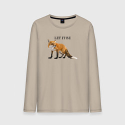 Лонгслив хлопковый мужской Лисичка, цвет: миндальный