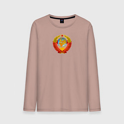 Лонгслив хлопковый мужской СССР, цвет: пыльно-розовый