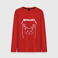 Лонгслив хлопковый мужской METALLICA МЕТАЛЛИКА, цвет: красный